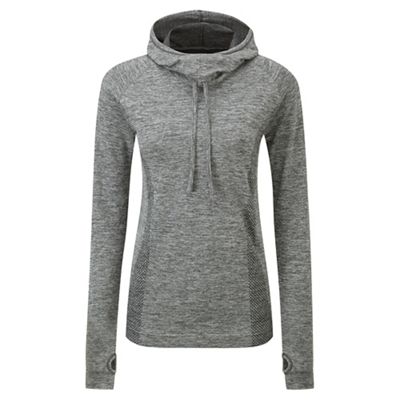 Grey marl vivace tcz stretch seamless hoodie
